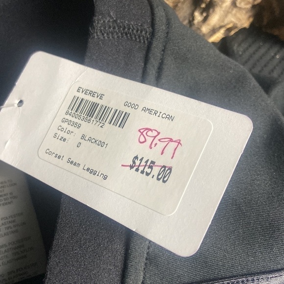 NWT Good American Black Sleek Leggings - Picture 7 of 10